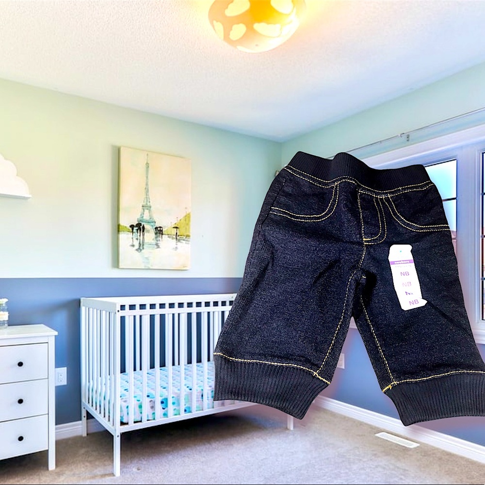 Newborn Pull on Elastic Waist Jeggings